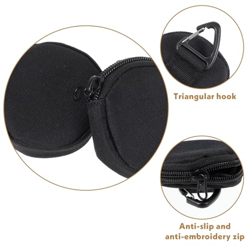 Verpakking van 2 Hondensnack tassen, Kleine hondensnacktas met karabijnhaak, zwarte trainingszak, hondensnacktas met zip, voor reizen, wandelen, huisdiertraining 5