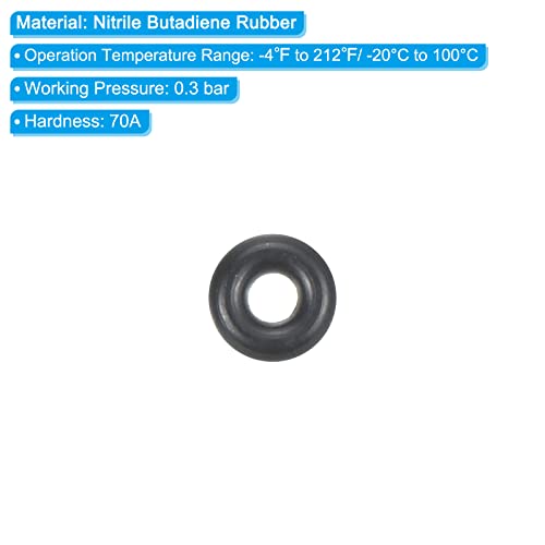 20 st. Nitril Rubber O-ringen 4mm AD 2mm ID 1mm Brede Metrische Seal voor Water Tap Loodgieter auto reparatie zwart 4