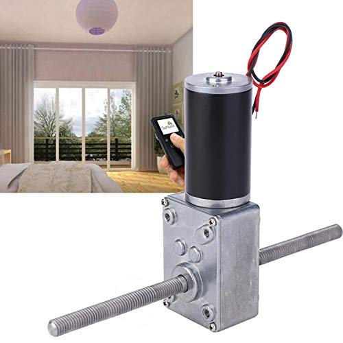 Worm Gear Motor DC 12V Dubbele uitgang Shaft M8 Dubbele rechterdraad Hoge torque Turbine Reducer Snelheid Gear Motor (670 Gear Ratio) 5