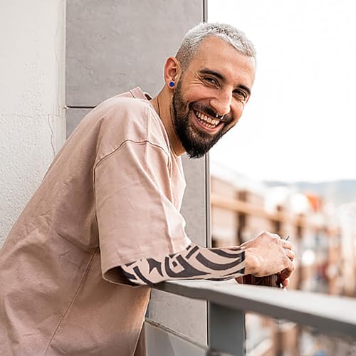 10 st Arm Tattoo Mouwen, Art Arm Fake Tattoo Mouwen Cover Tattoos Mouwen Slip On Unisex 39cm Zonnescherm Mouwen Valse Tijdelijke Tattoo Mouwen voor Halloween Basketbal Biker Party, Multicolour 5