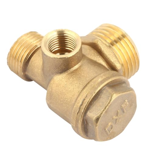 3 Port Brass Air Compressor Controleer Valve Man Threaded Tube Connector Tool 10 * 16 * 20mm/0,4 * 0,6 * 0,8in 3