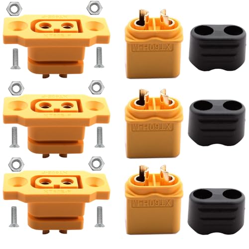 3 paar XT60E-F Socket hoge stroompluggen + XT60H plug met schroeven voor Lipo Batterij XT60 Plug 2-Pin voor RC FPV Lipo Batterij RC Quadcopter
