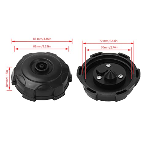 Brandstofdop, 70mm/2.76in Brandstoftankdeksel Universele vervanging voor 110cc 125cc-250cc ATV Quad 4 Wheeler