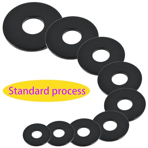 20 stuks platte ringen, M4 x 16mm Body Washers, Carbon Steel Ronde Afdichtingsringen, voor draadbeugel, schroeven en bouten, zwart 4