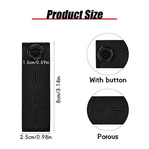 Pack van 5 Elastische Waist Extensions, Button Extension voor Broeken, Verstelbare, Waistband Extension voor Zwangerschap, Button Extender voor Jeans, Elastische Waist Extenders voor Mannen en