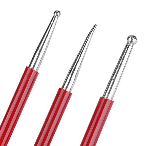 3Pcs leer Craft Tool DIY Carving Stylus Tool Modeling Splicing Embossing Lepel Carving Tool Kit Dotting Tool 3