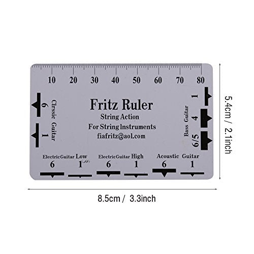 2 stuks Gitaar String Actie Ruler, Gitaar Setup Gauge Luzier Meetinstrument voor Gitaar Bas Instrument Accessoires 4