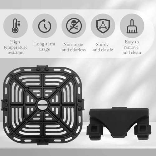 8 stuks Rubber Bumpers voor de lucht friteuse, Rechthoekige Siliconen Rubber Tips voor de lucht friteuse, Siliconen Rubber Voeten voor de lucht friteuse, Sharper Plate voor de lucht friteuse, Ver 3