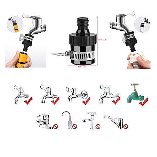 Universele Faucet Connector Stainless Steel Garden Waterkraan slang adapter voor keuken, patio, gazon, auto wassen en schoonmaken 3