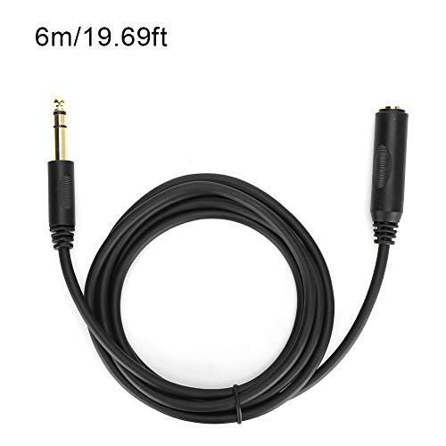 Man naar vrouw o Kabel stereo o Kabel Pure Koper Dirigent met afscherming 6.35mm Stereo Man naar vrouw o Extension Kabel voor geluidskaart elektrische gitaar (6m)