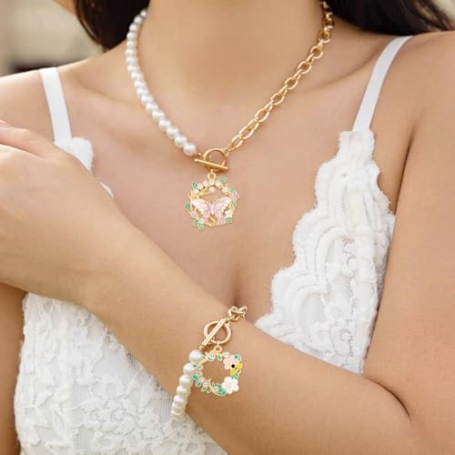 16 Stuks Bloem Email Charms Krans Foral met vlinder Dangle Charm Spring Rhinestone metalen hangers Hang Ornament voor sieraden Craft Ketting Keychain DIY Oorbellen vrouwen 3