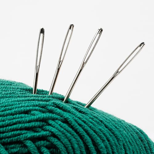 Naainaalden, Dujelixa wol naalden zilver, stop naalden (10 stuks*2*70 mm + 10 stuks*2*60 mm + 10 stuks*1.25*52 mm) + elleboog pincet, naalden geschikt voor kruissteek, lint borduurwerk 3