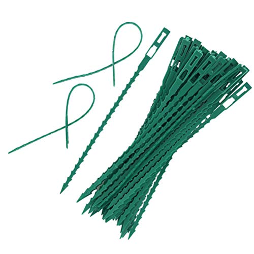Plantenbanden verstelbaar Groen Plastic Kabel Ties Planting Wire Plant Clips - 50 stuks