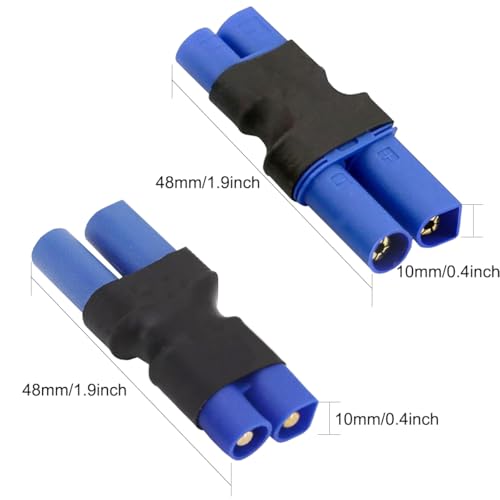 2 Pair EC3 naar EC5 Connector EC3 naar EC5 Man Vrouwelijke Connector Adapter zonder Draad RC LiPo Batterij Connector voor RC Lipo Batterij Connector Afstandsbediening vliegtuigen 3