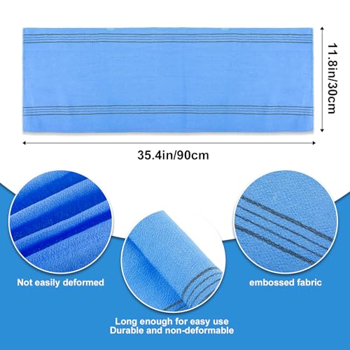 2PCS Koreaanse exfoliaterende kleding Italië handdoek Aziatisch exfoliaterende washandje Koreaanse body scrubber voor dode huid, eelt, dagelijkse douche baden, Spa, Herbruikbaar Extra Large 90 x 29