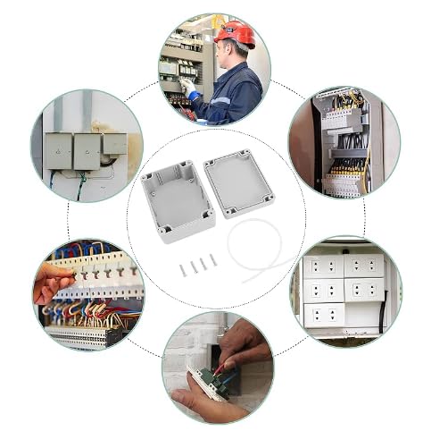 IP65 Waterdichte knopdoos, 15 maten om te kiezen uit ABS voor doe-het-zelf projecten, Elektrische distributiedoos, Oppervlakte-geplaatst 200 x 120 x 55 mm 3