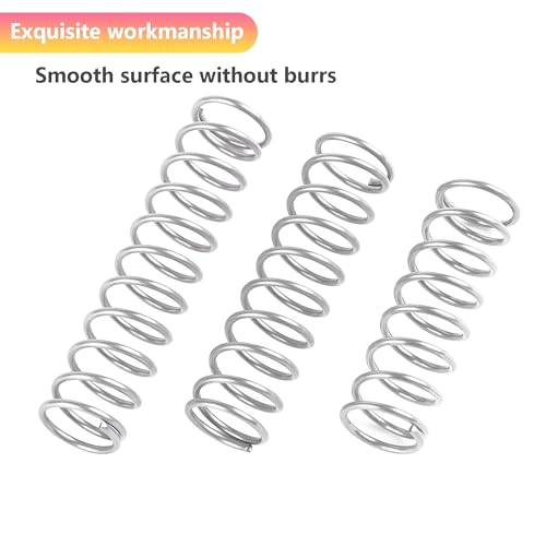 Verpakking van 10 compressieveren, 304 roestvrij staal, compressieveren, buitendiameter 10 mm, draaddiameter 0,7 mm, lengte 40 mm 5