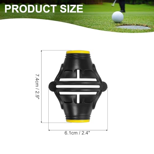 Golf Ball Marker Stencil 360 Degree Triple Track Golf Bal Uitlijning Markering Tool Line Tekening Marker voor mannen Vrouwen, Zwart / Geel