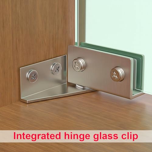 1 set scharnieren voor glazen deuren, glazen klemmen, zijbeugel, voor deuren met een dikte van 5-8 mm 4
