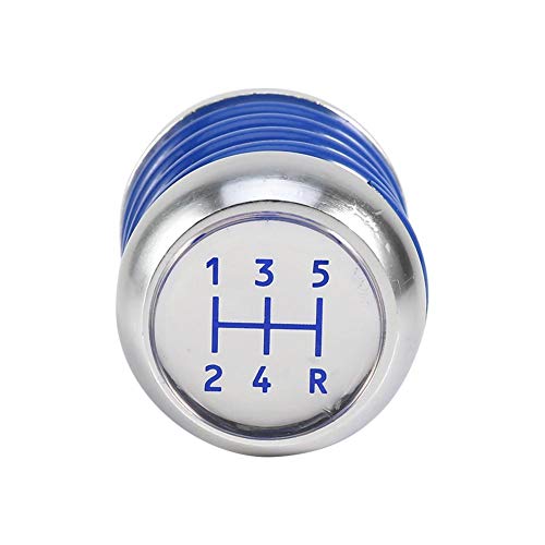 Auto Gear Shift Knob, Universele Aluminium Auto 5 Speed Shift Knob Handleiding Gear Shift Knob Vervanging Blauw met 8mm 10mm 12mm Adapters Gear Heads/Shift Accessoires