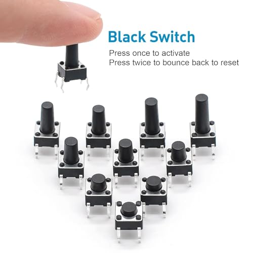 100 st. Microsleutel schakelt 10 waarde 6x6x4.3-13mm Tactiele drukknop Waterdichte sleutelknop Schakelen Assortiment Kit 3