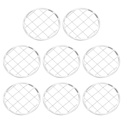 Flower Frog deksel 6cm, 8st Metaal Ronde Bloemen Vaas Invoegen Arranger voor Scheme Plant Fixation Regular Mond Mason Canning Jar, Zilver