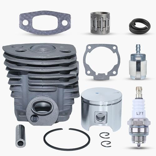 Nikasil Coated Cilinder Piston Bearing Kit voor Husqvarna 51 55 Rancher (46mm) Accessoires Brandstoffilter Line Seal 503 16 91-71