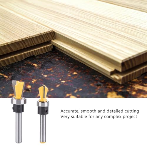 2 Pièces/ensemble Fraise à Queue D'aronde met Roulement Fraise à Bois 1/4 Po Queue D'aronde Mèche 3