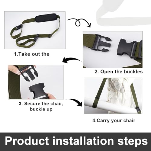 Carry Strap, SUP Board, 2 stuks, verstelbare schouderband, anti-slip skateboard drager draagband, leger groene schouderband voor strandstoelen, fietsen, scooters 5