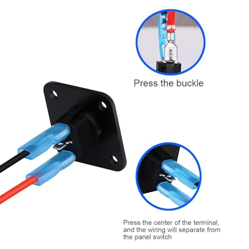 12V Switch Panel Ronde Switch 3-pin 12V 20A 24V 10A 1Groep LED Rocker Switch Panel Car Boat Truck Geel 5