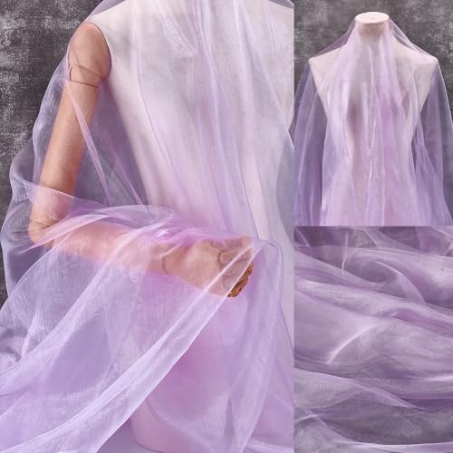 Organza Stof 1.5x1m Iriscent Stof Licht Shining Organza Organza voor Gordijnen Bruiloft Fotografie Backdrop Party Plum 3