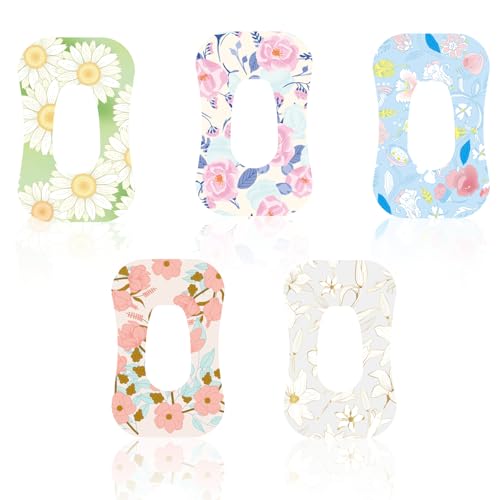 25 st. Zelfklevende patches voor Dexcom G6, waterdichte CGM Sensorhoesjes Tape Overpatches Ademende Sweatproof Sensor Protection Stickers (5 Flower Styles)