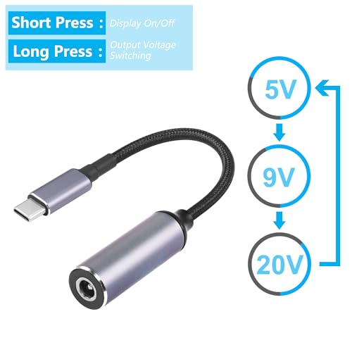 PD 100W Laptoplader Adapter Kabel DC 5521 Vrouwelijke invoer naar USB Type C Man Power Extension Kabel voor mobiele telefoons Tablets