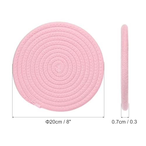 Hot Food Coasters 20,5 cm, 5 stuks Coaster Mat voor Hot Pots en Pans, Heat Resistant Hot Pads, Pothouders voor Keukentafel, Roze
