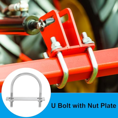 Schroef Schroef M6 x 51 mm U Schroeven 304 Roestvrij stalen pellen U-Bracket met Nut Plate Washer voor boot, Trailer, Camping, Zeilboot, Pack van 2 5