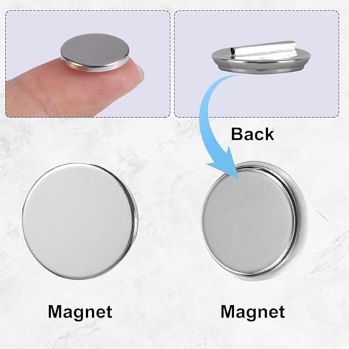 4 Paar Mini Magnetisch Pin Brooch Converters, Magnetische sluitingen voor kleding Metalen Pin ruggen Bijna onzichtbare Pin Converter voor Hijab Sjaals Dunne stof 4