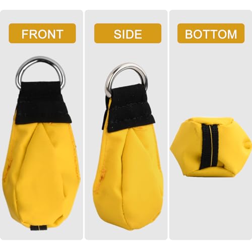 1 Piece Throwing Bag, Garland Bag, Klimboom touw Gooi, Gewicht Bag, Klimzak Klimmen voor Arboristen, Boom Klimmen, Wandelen, Camping (Blauw, Geel), Geel, wandelrugzak 5