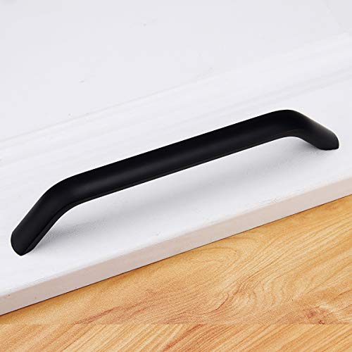 10 st. Keukenhandgrepen Zwarte Keukenkast deurkruk Keuken Cupboard trekken Drill Hole Spacing 128mm (Matte Black) 4
