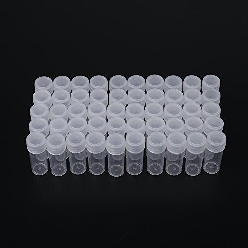 50 st 5ml kleine plastic monsterbuizen met deksels volume plastic monster flessen kleine opslag container reageerbuis injectieflacon houder geboord dia14mm hoogte 40mm 3