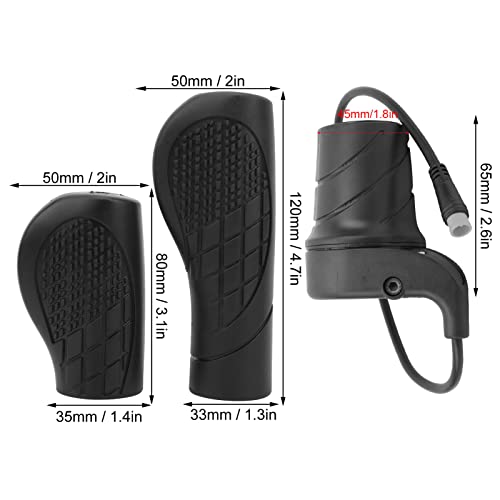 Twist Throttle for E Bike, Half Twist Throttle Electric Bike Speed Throttle for Electric Bike Mountain Bike Customized Part Waterproof Connection