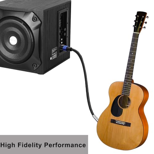 Voor Speakon to 1/4" Speaker Cable, 6.35mm TS Plug voor Speakon Male Mono Speaker Wire, Audio Versterker Connection Cord voor DJ/PA Speaker Cable met Twist Slot, zwaar 5