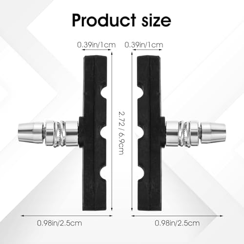 4 stuks V Remkussens, 70mm Fietsremkussens, Symmetrisch Remkussens Fiets, Remkussens Fietsenset, Remschoenen Fiets voor Mountainbikes en City Bikes, Fietsonderdelen