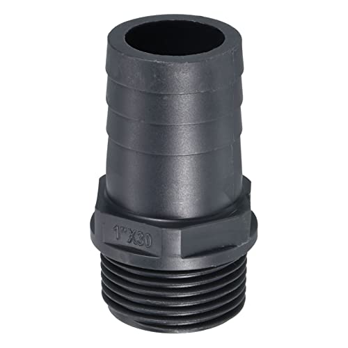 UPVC Barb Slang Fitting, 30mm Barbed Wire G1 Man Wire Pipe Connector Adapter Quick Fittings voor water brandstoflucht, grijs