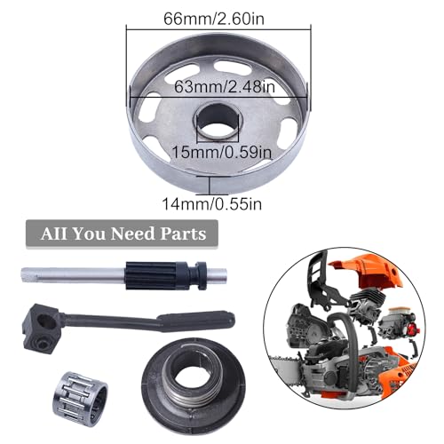 435 Passieve schijf voor Husqvarna 435, 340, 345, 350, 351, 353, 440E, 450E kettingzagen, vervanging voor 505441501, Passieve schijf set met Turbine Clutch Naaldroller