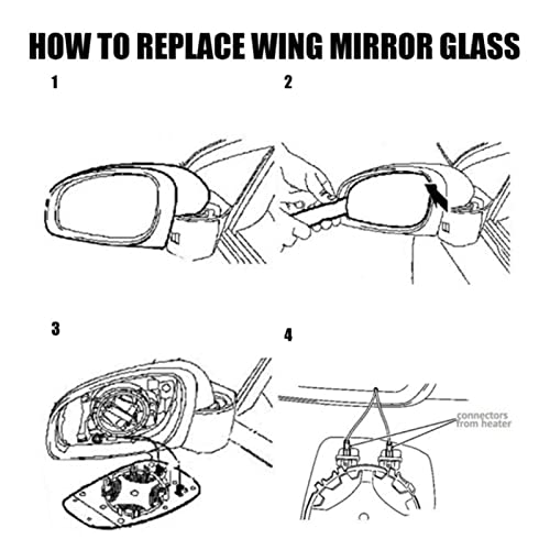 Zijspiegelglas, links en rechts Verwarmd Achterspiegelglas 96302BR72A Vervanging van Nissan Qashqai J10 2006-2013() 3