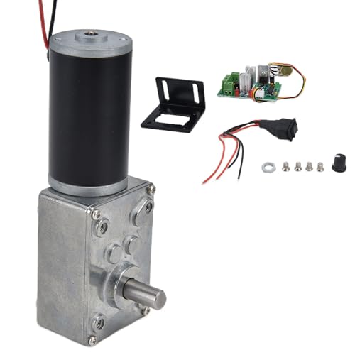 DC 12V Gear Motor en PWM stuurprogramma set, 20-400 RPM Motorserie, snelheidsreductiemotor met 8Mm D-as (50RPM) 3
