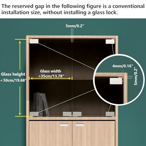 1 set glazen deur scharnieren, dubbele deur scharnieren voor glas met een dikte van 5-8 mm 5