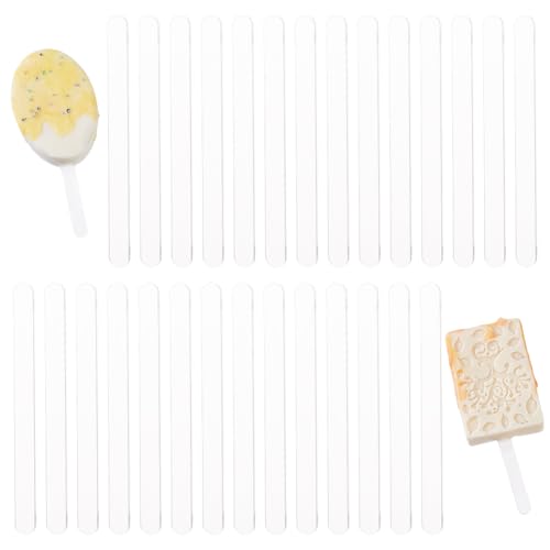 100 stuks ijssticks, 4,5 inch herbruikbare cakesicle Sticks acryl cakesicle Sticks voor snoep, ijs, taart, snacks, feest, DIY Ambachten