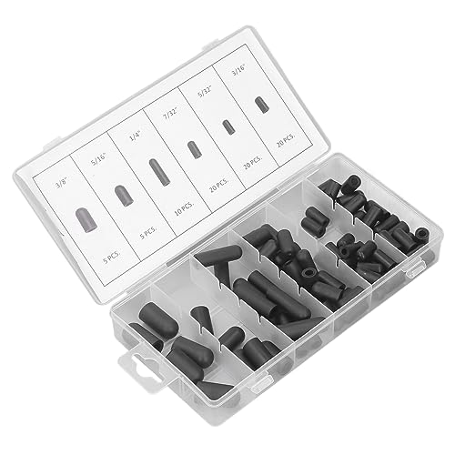 H-Temperatuur Power Vacuüm, Leeftijdsbestendig Rubber Vacuüm Hoed Plug, Lexibele Zwarte Vacuüm Hoed / 32 Inch tot 3/8 Inch, 80 stuks Vacuüm Hator Gebruik - 1 5