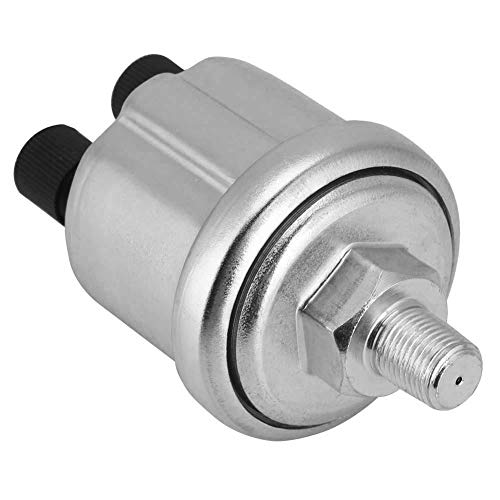 Oliedruksensor 0 tot 10 bar 1/8NPT Universele oliedruksensor voor Diesel Generator-oliedruksensor, siliver, Classic